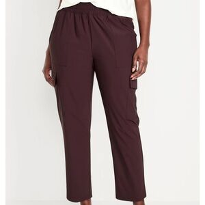 NWT: High-Waisted SleekTech Cargo Ankle Pants